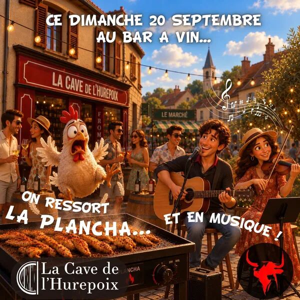  Plancha musicale au bar à vin