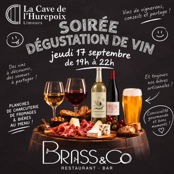 Soirée dégustation vin chez Brass & Co